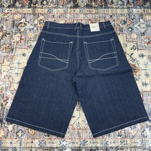 Vintage PJ Mark Dark Wash Denim Shorts – Size 38 – Y2K Carpenter Style
